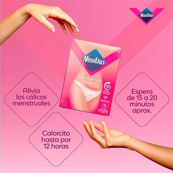 Nosotras Parches Térmicos Calma-V Caja x3 | Alivio Menstrual 7