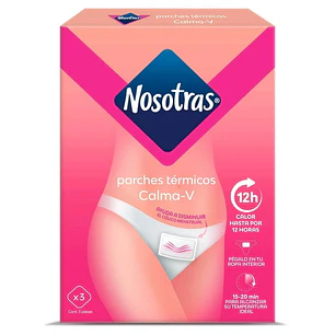 Nosotras Parches Térmicos Calma-V Caja x3 | Alivio Menstrual