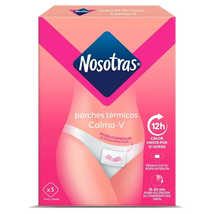 Nosotras Parches Térmicos Calma-V Caja x3 | Alivio Menstrual 1