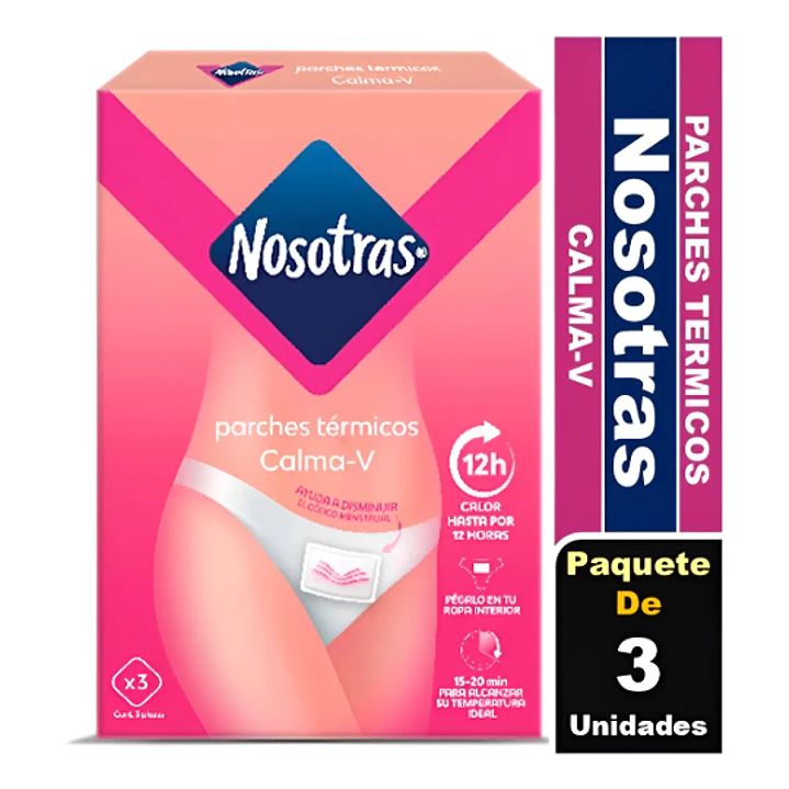 Nosotras Parches Térmicos Calma-V Caja x3 | Alivio Menstrual 2