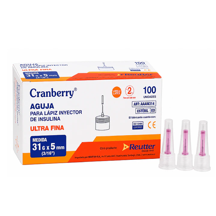 AGUJA LAPIZ INSULINA 31 G X 5 MM CAJA X 100 2