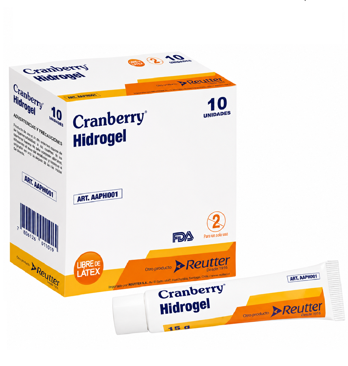 Aposito Hidrogel Heridas Curaciones Cranberry Tubo 15gr Caja x10