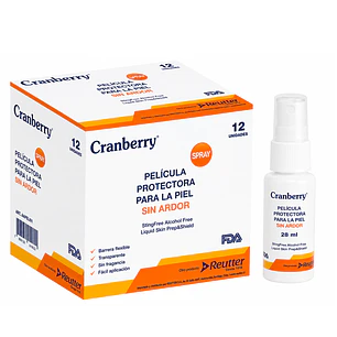 Protector Para Piel Sin Ardor En Spray Cranberry 28ml Caja x12