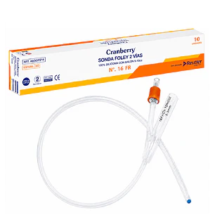 Sonda Foley 100% Silicona 2 Vias Con Balon 16 Fr Caja x10