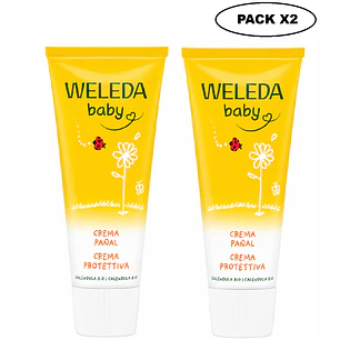 Crema Pañal De Calendula Weleda Baby Antipañalitis 75ml Pack X2
