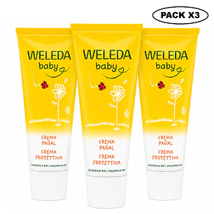 Crema Pañal De Calendula Bebe Antipañalitis 75ml Pack X3