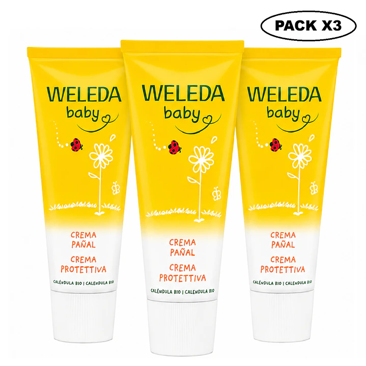 Crema Pañal De Calendula Bebe Antipañalitis 75ml Pack X3 1