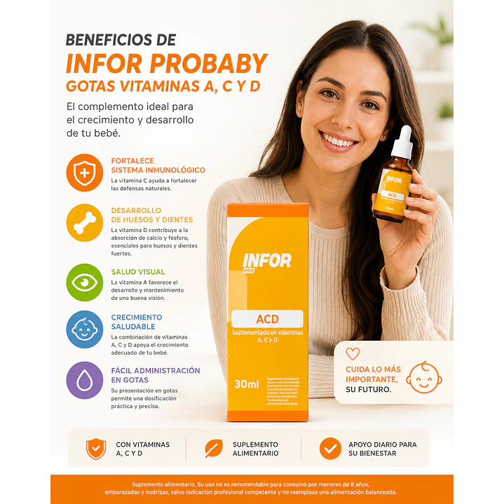 Infor Probaby Gotas Vitaminas A C y D 30 ml 4