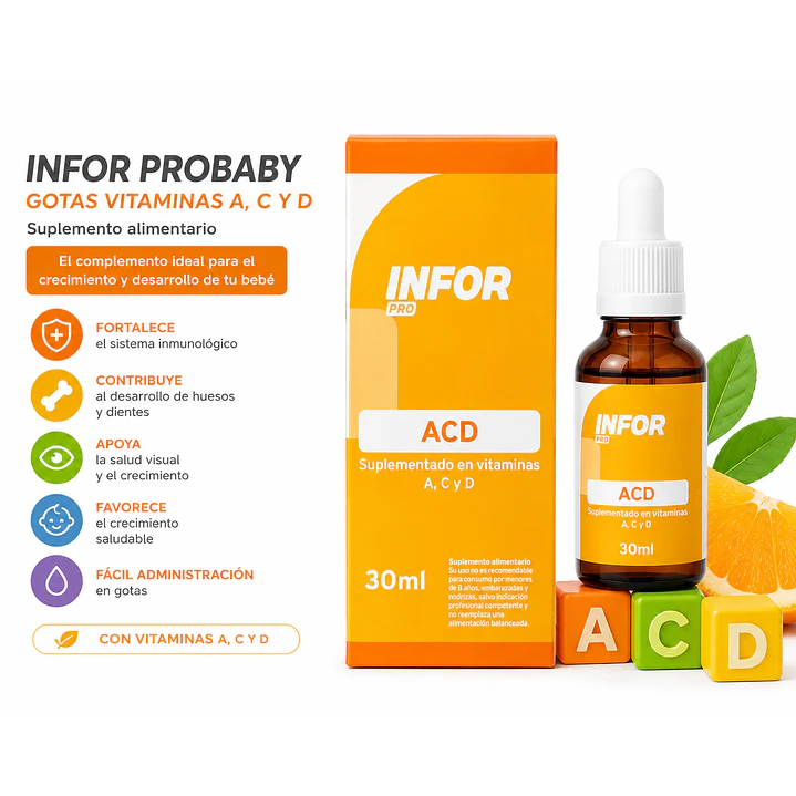 Infor Probaby Gotas Vitaminas A C y D 30 ml 6