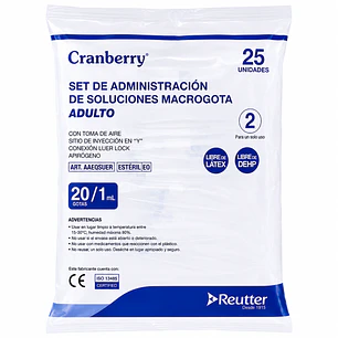 Set Soluciones Macrogota Adulto 20 Gotas / 1ml Bolsa X25