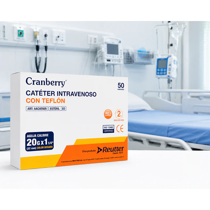 Catéter Intravenoso 20G x1 1/4 32mm Teflón Caja x50  6