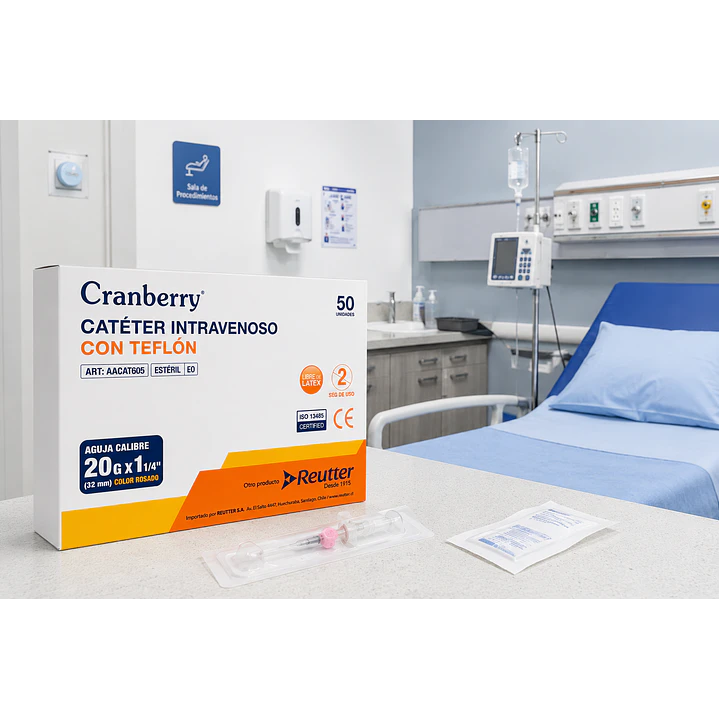 Catéter Intravenoso 22G x1 25mm Teflón Caja x50 3