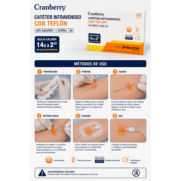 Catéter Intravenoso 14G x 2
