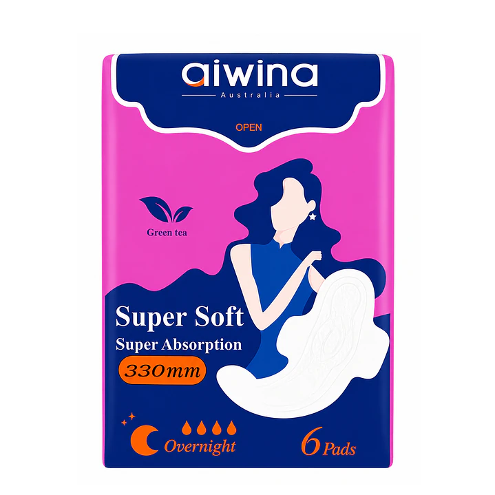 Aiwina Toalla Femenina Nocturna 330mm 6 Unidades 2