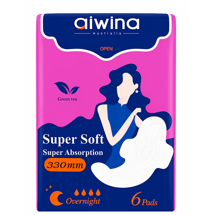 Aiwina Toalla Femenina Nocturna 330mm 6 Unidades 1