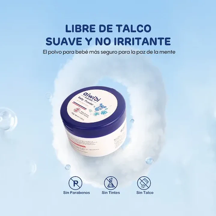 Polvo Corporal Para Bebé Sin Talco Aiwibi 140G 3