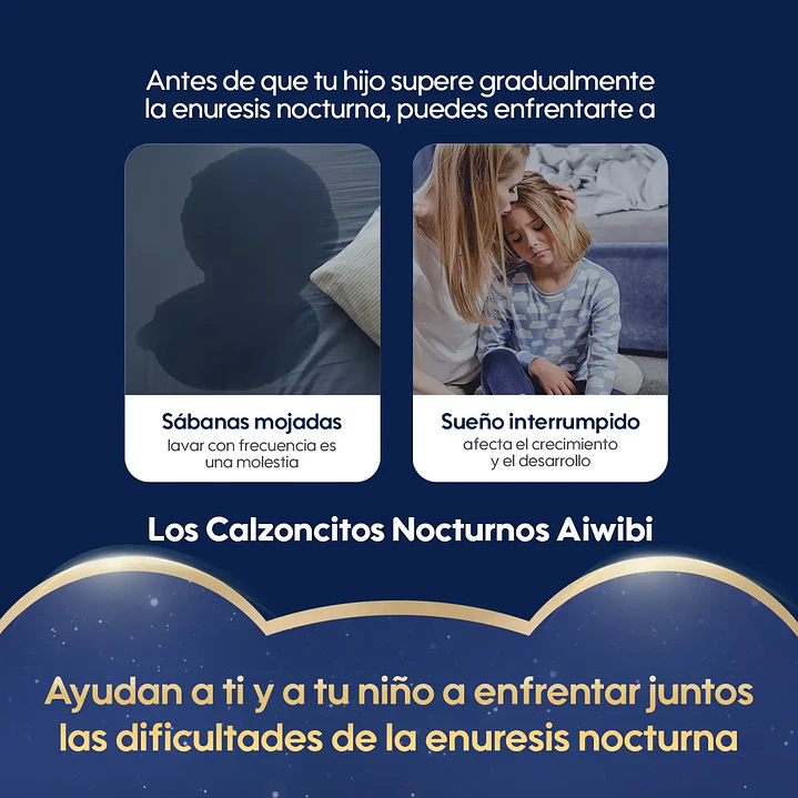 Pañales Nocturnos Aiwibi Comfy Nite Unisex 4-7 Años x10 5