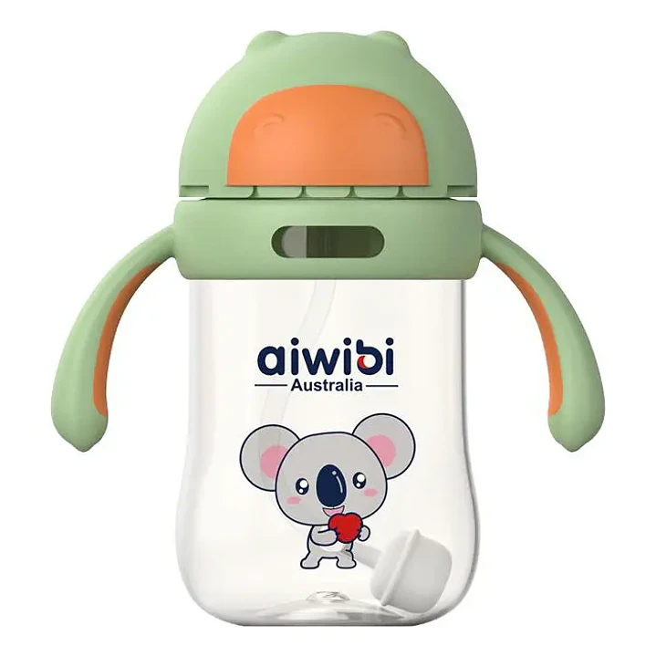 Vaso con Bombilla Aiwibi para Bebés Verde +6 Meses 300 ml 1