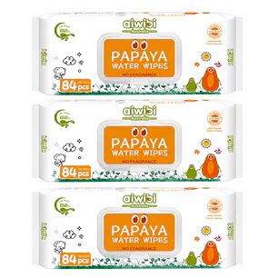 Toallas Húmedas Aiwibi Papaya Pack 3 x 84 Unidades