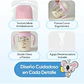 Mamadera Anticólicos Aiwibi Tritan Rosado con Asas +6m 80ml - Miniatura 3