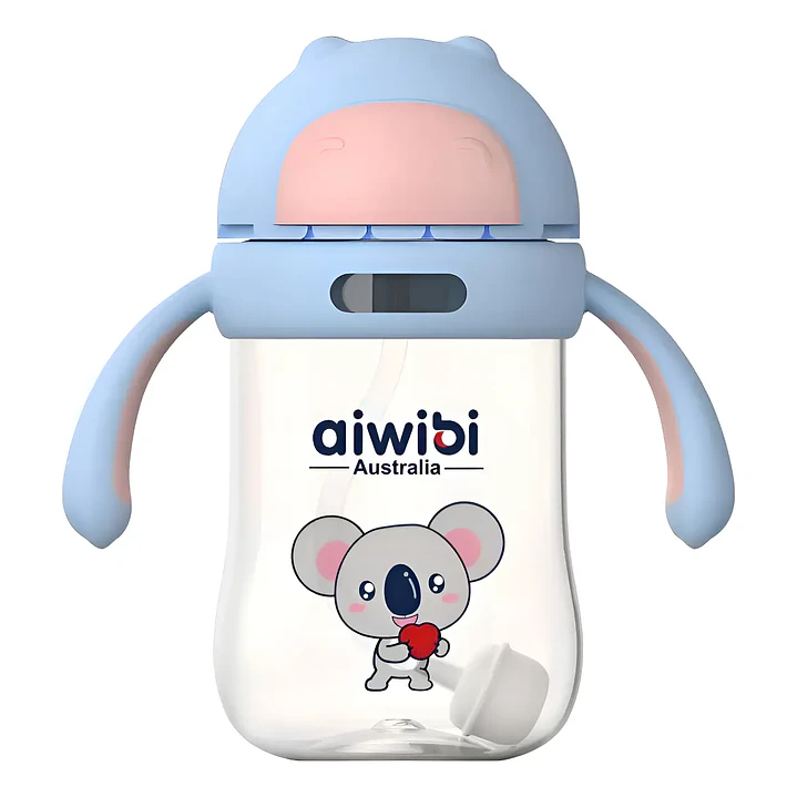Vaso con Bombilla Aiwibi Azul +6 Meses 300 ml 1