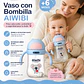 Vaso con Bombilla Aiwibi Azul +6 Meses 300 ml - Miniatura 4
