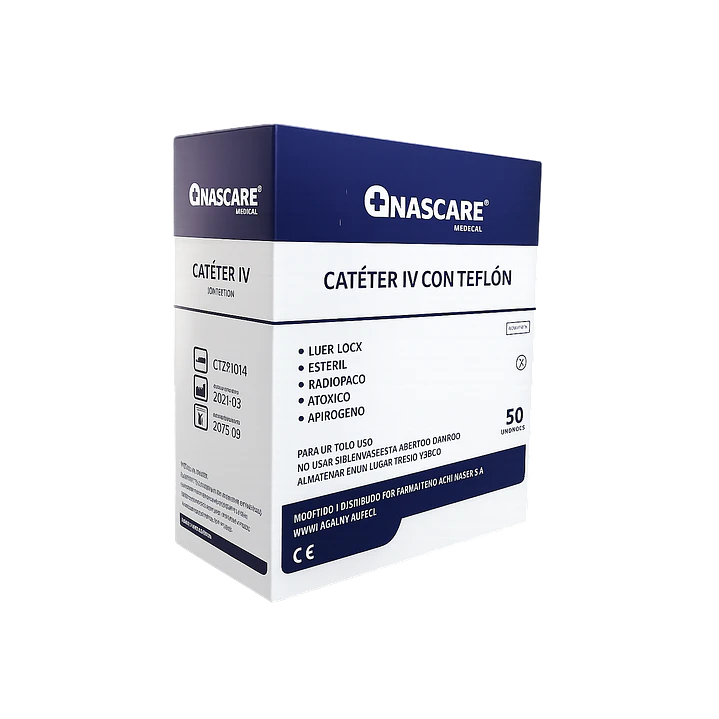 Catéter IV Nascare Teflón Radiopaco 14G x 1
