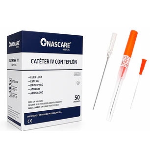 Catéter IV Nascare Teflón Radiopaco 14G x 1