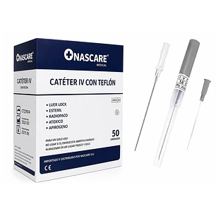 Catéter IV Nascare Teflón Radiopaco 16G x 1