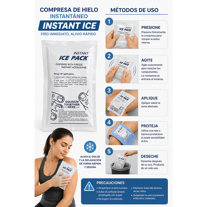 Compresa De Hielo Instantaneo Instant Ice Pack x5  3