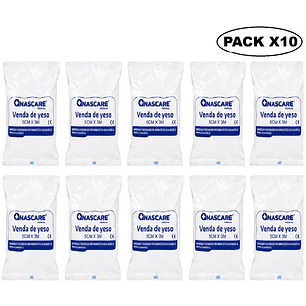 Venda de Yeso 5 cm x 3 m Yesoterapia para Lesiones y Moldes Pack x10