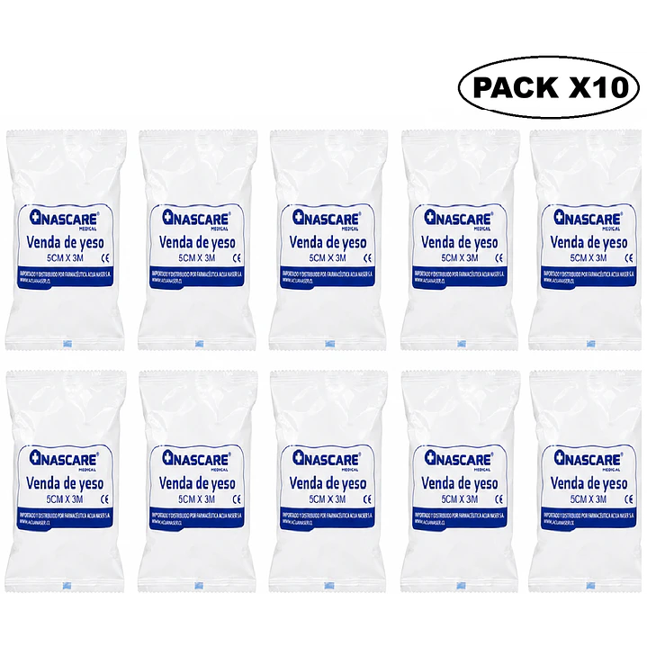 Venda de Yeso 5 cm x 3 m Yesoterapia para Lesiones y Moldes Pack x10 1