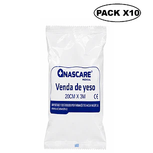 Venda de Yeso NASCARE 20cmx3m Pack x10