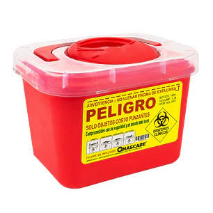 Caja Eliminación De Material Cortopunzante 3 Litros