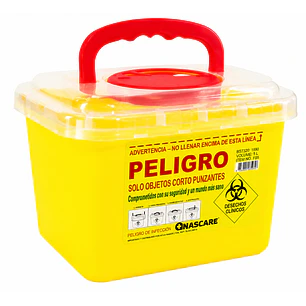 Caja Eliminación De Material Cortopunzante 5 Litros