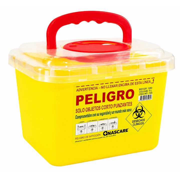 Caja Eliminación De Material Cortopunzante 5 Litros 1