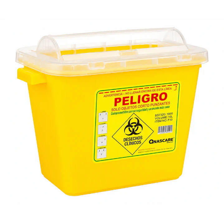 Caja Eliminación De Material Cortopunzante 10 Litros 1