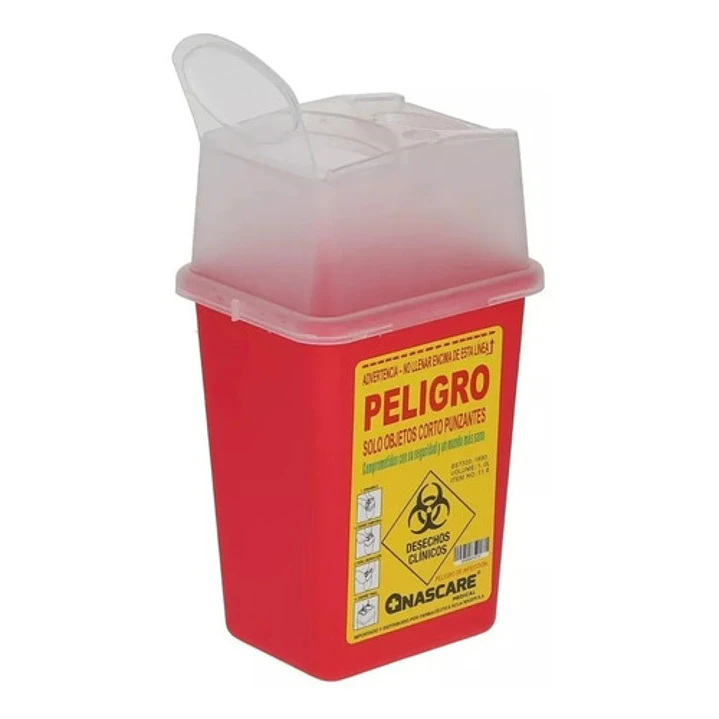 Caja Eliminación De Material Cortopunzante 1 Litro Pack x10 2