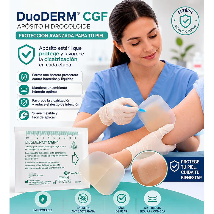 Apósito Duoderm CGF 10x10cm Convatec (Unidad) 3