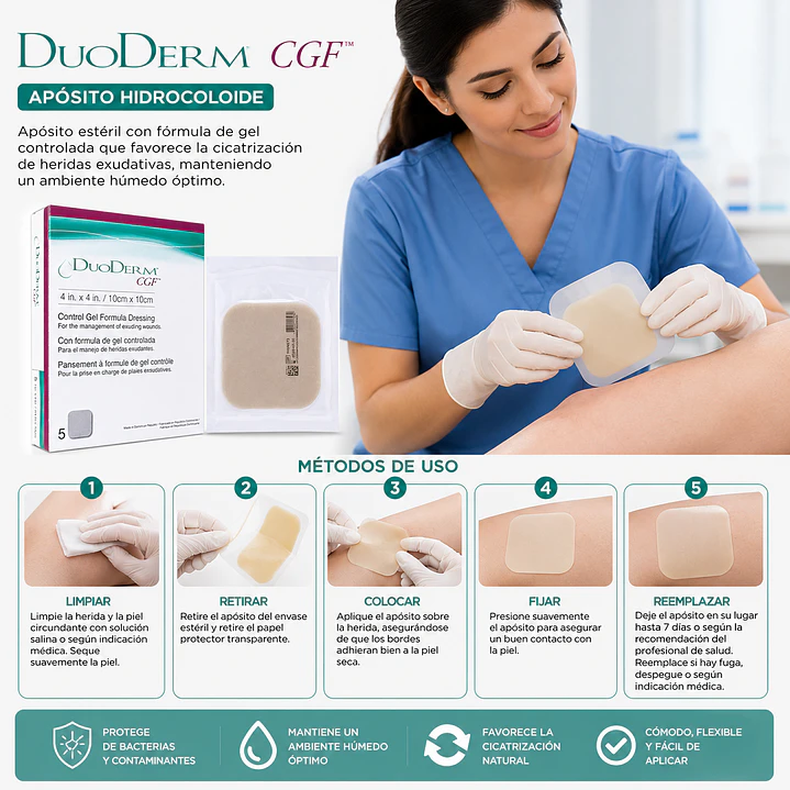 Apósito Duoderm CGF 10x10cm Convatec (Unidad) 4