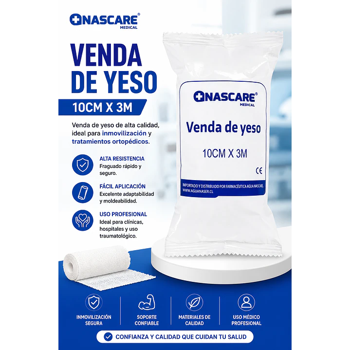 Venda de Yeso Nascare 10cm x 3m  5
