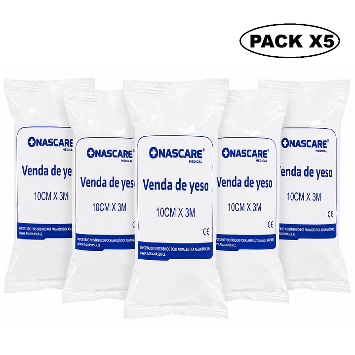 Venda de Yeso Nascare 10cm x 3m Pack x5 1