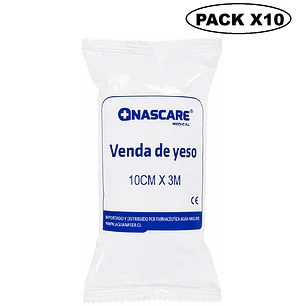 Venda de Yeso Nascare 10cm x 3m Pack x10