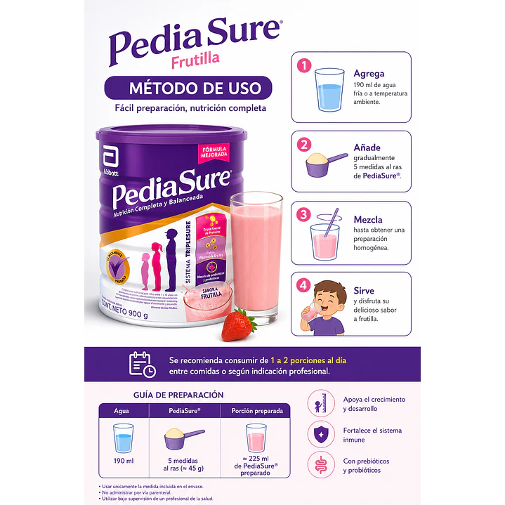 Pediasure Frutilla 900g 3