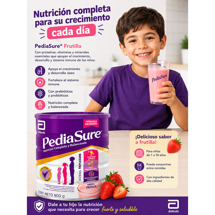 Pediasure Frutilla 900g 5