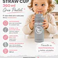 Twistshake Vaso con Bombilla Straw Cup 360 ml Gris Pastel - Miniatura 6