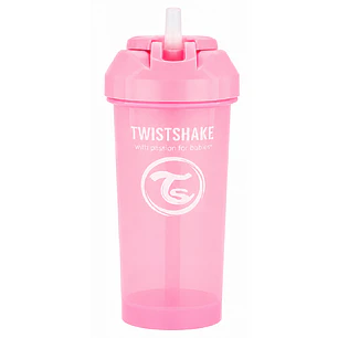 Twistshake Vaso Bombilla 360ml Rosado 