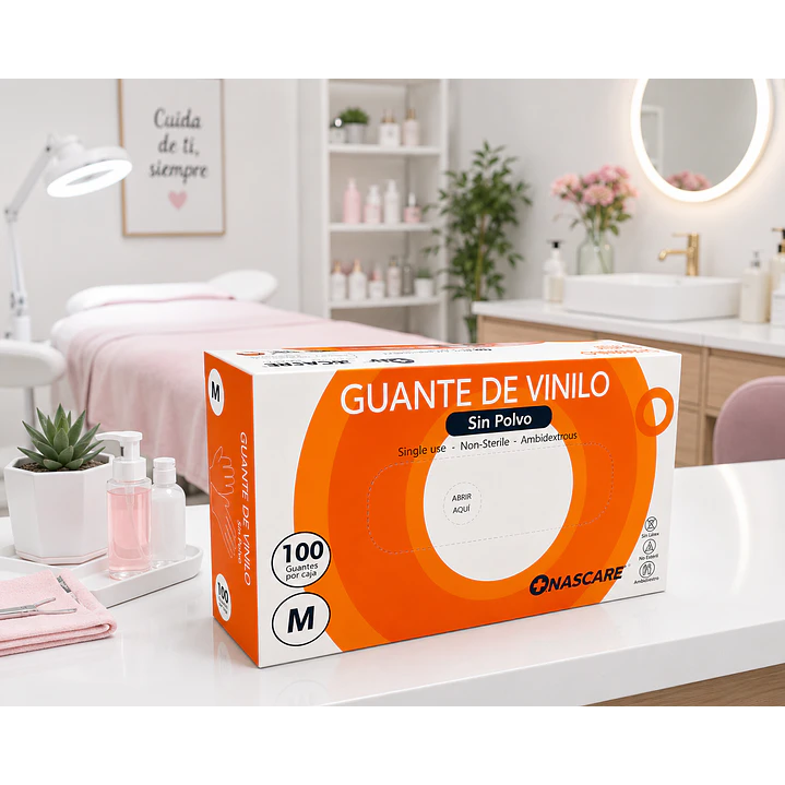 Guante Vinilo Sin Polvo Nascare Caja X100 3