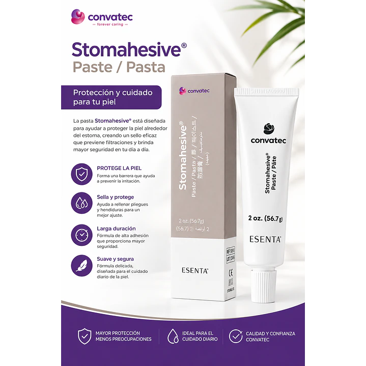 Pasta Stomahesive Ostomia Convatec 56.7g Pack X2 5