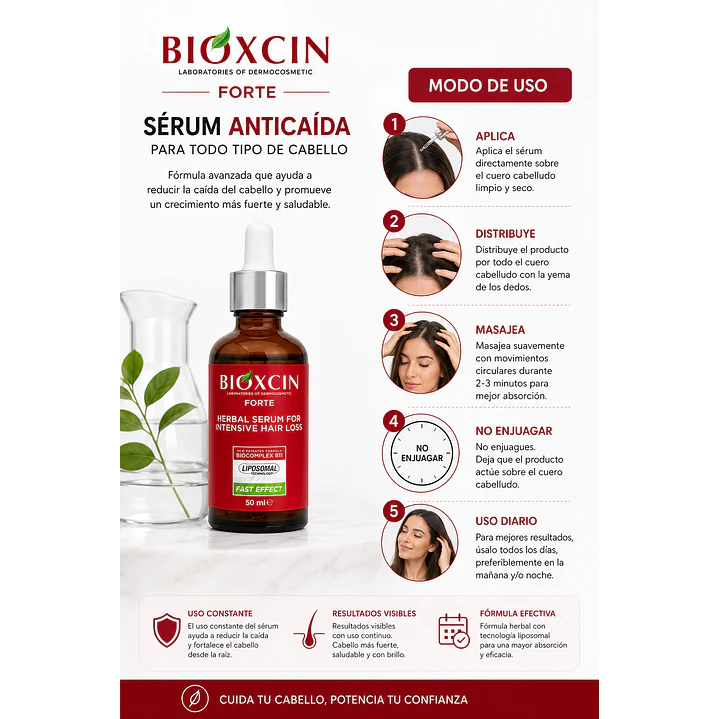 Serum Bioxcin Forte Anticaída Capilar 50 ml 4